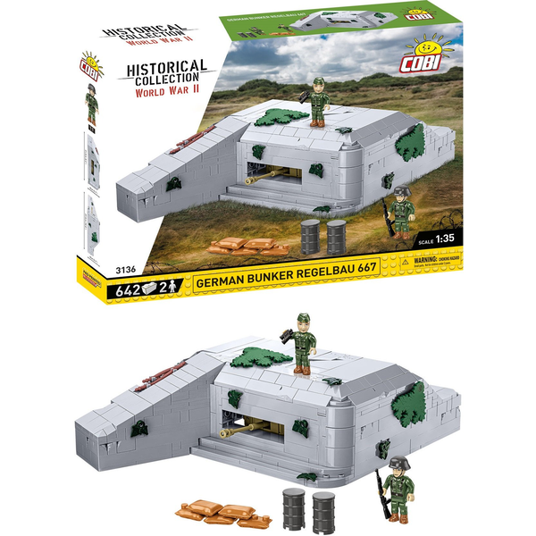 Cobi 3136  Regelbau 667 1:35, 2 f, II. világháborús német bunker