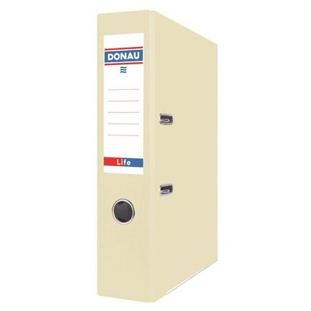 DONAU Life iratrendező 75 mm A4 PP/karton élvédő sínnel pasztell sárga (3966001PL-11)