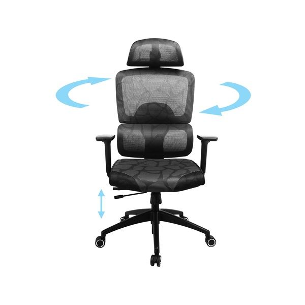 Sandberg ErgoFusion Gaming Chair Pro Gamer Szék Fekete