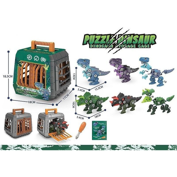 Dinoszaurusz csavarhúzó hordtáskában 18,5x18x17 cm