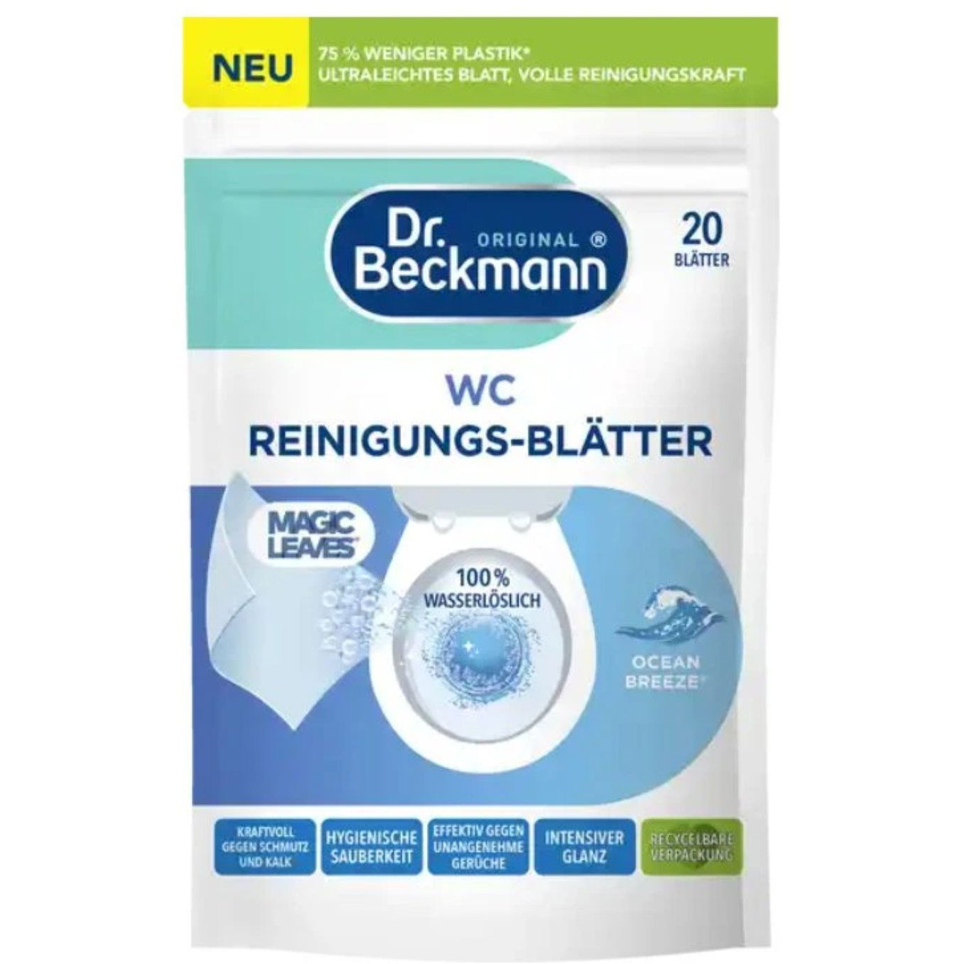 DR. BECKMANN Ocean Breeze WC-tisztító kendők 20 db (4008455097114)