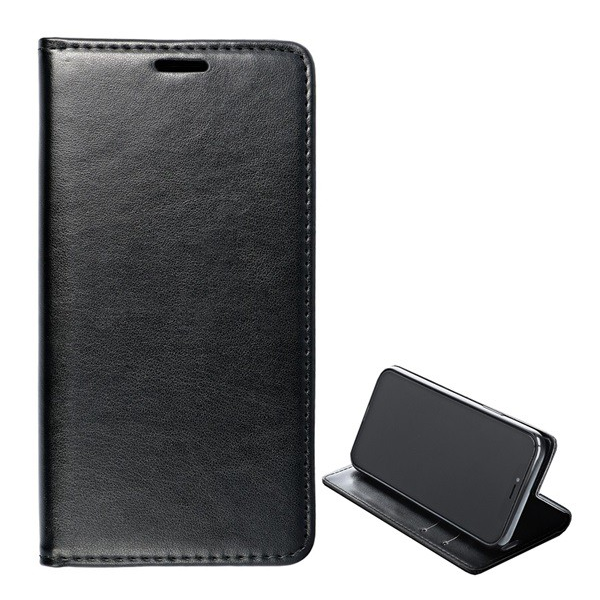 Tok álló, bőr hatású (FLIP, oldalra nyíló, asztali tartó funkció) FEKETE [Xiaomi Poco F3 ( K40, K40 pro)] (5996591047034)