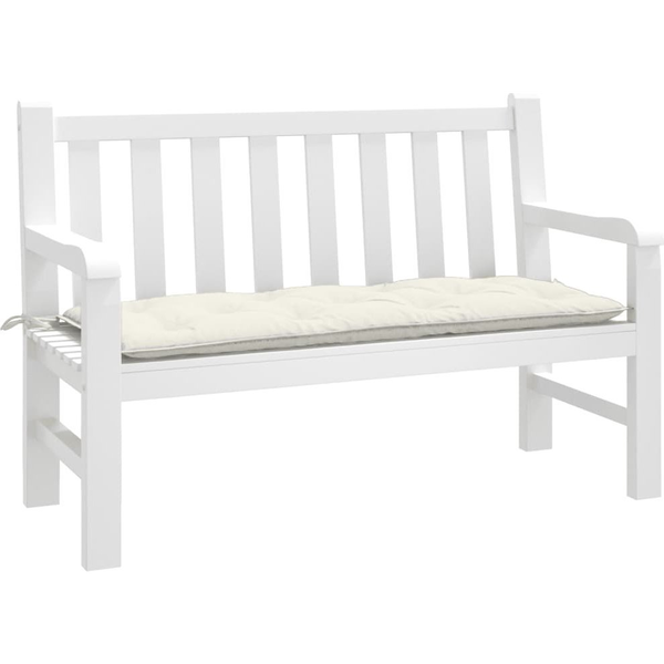 melange krémszínű szövet kerti padpárna 120x50x7 cm