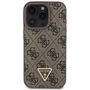 Guess PU 4G Strass Triangle Metal Logo iPhone 16 Pro Brown tok