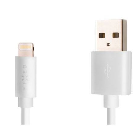 FIXED Long USB - Lightning adat-/töltőkábel 20W, 2m, fehér (FIXD-UL2M-WH) (FIXD-UL2M-WH)