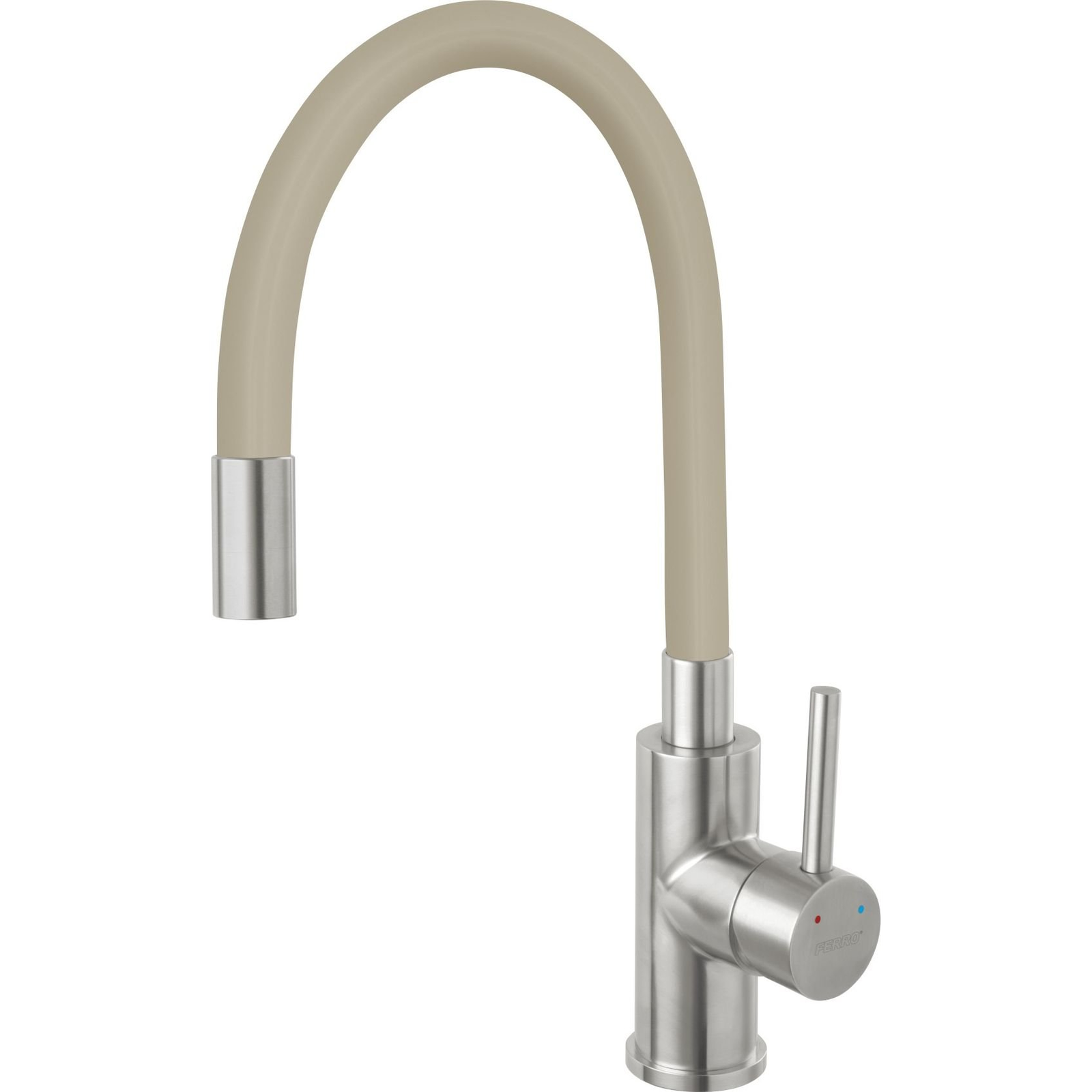 Ferro Zumba BZA4PSS Rozsdamentes Acél Csaptelep - Flexibilis Kifolyócsővel, Bézs (BZA4PSS)