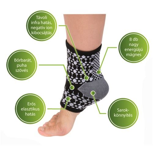 Vivafit GYVFMBM mágneses bokaszorító turmalinnal M-es (GYVFMBM)