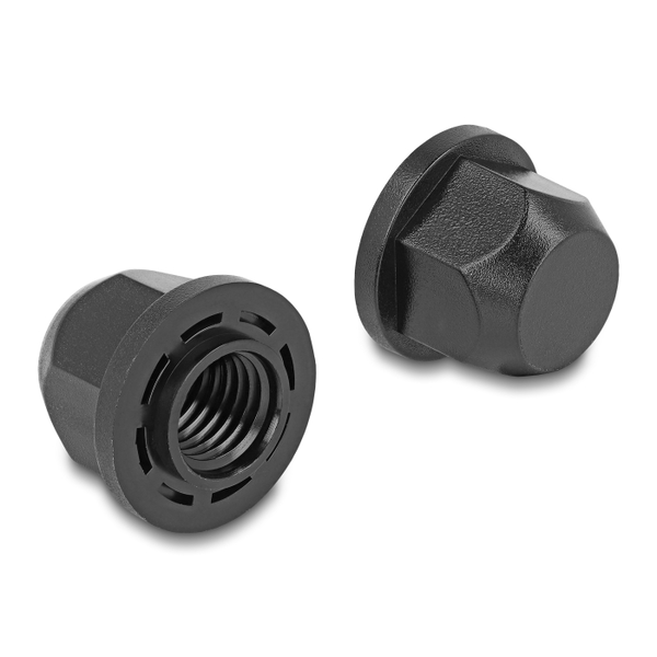 DELOCK M12 Gewinde-Schutzkappe schwarz 2 Stück