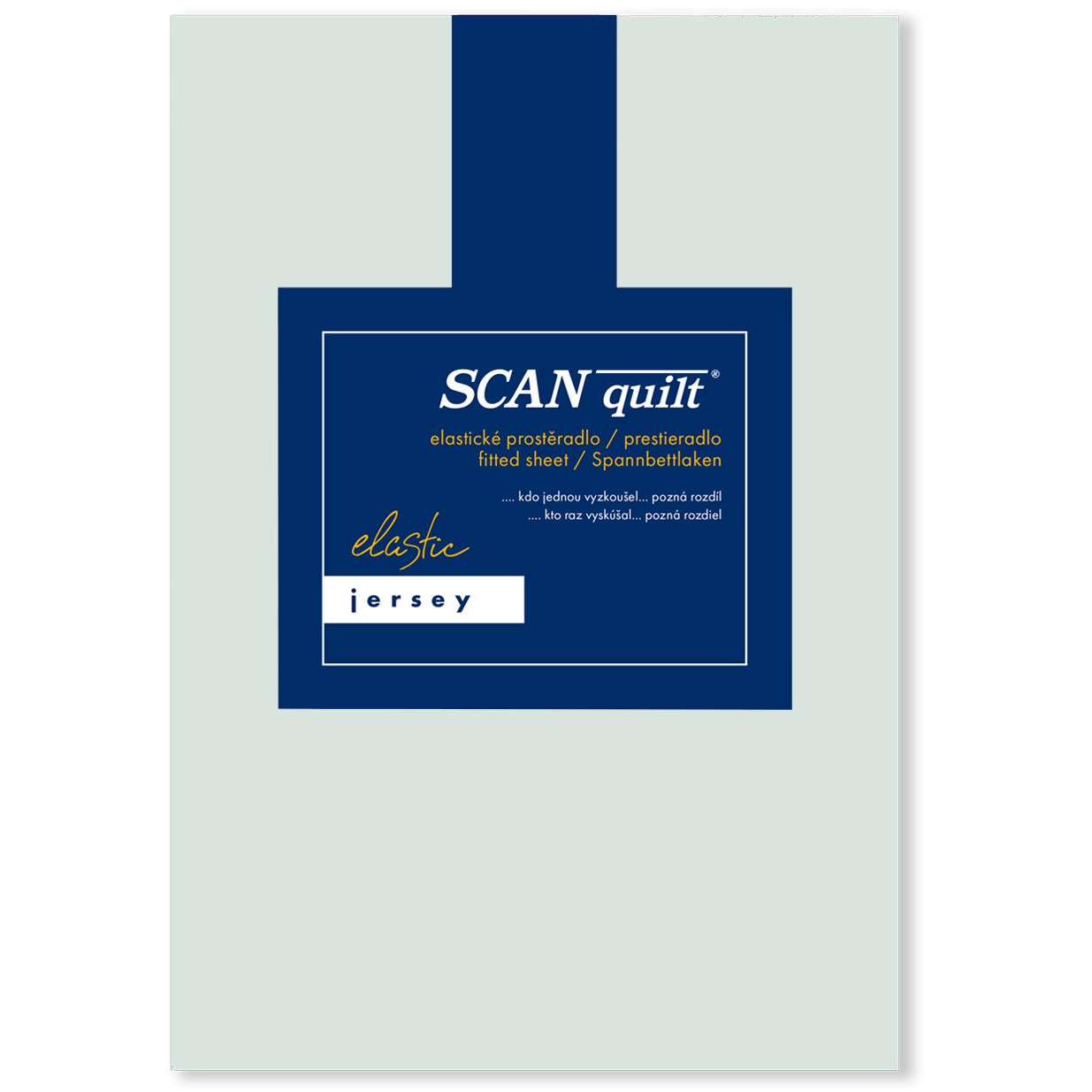 SCANquilt JERSEY ELASTIC LYCRA lepedő, vízkék, 180×200 cm (33959)