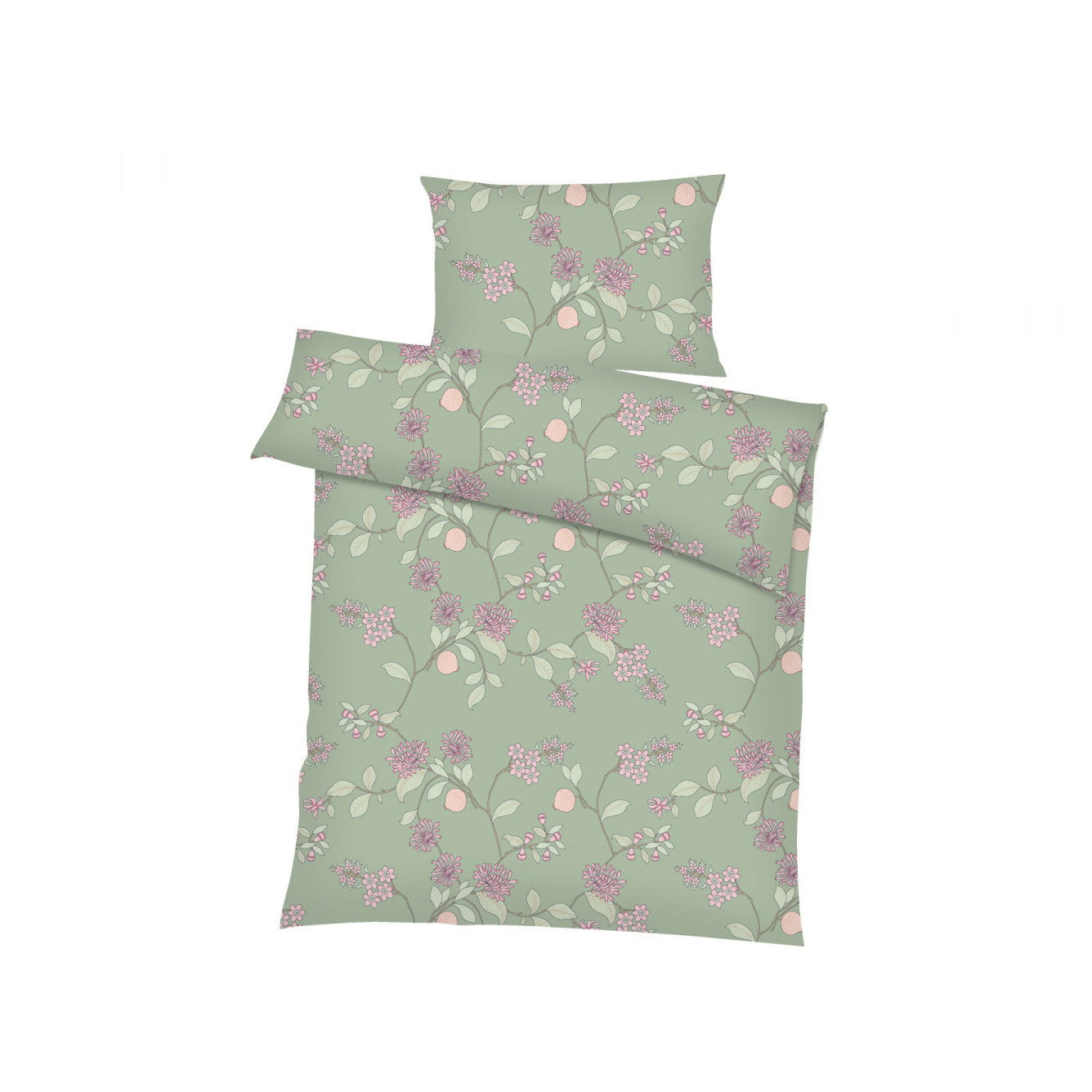 Dadka Klaudie 140 × 200 cm, 70 × 90 cm ágynemű, krepp - zöld (8596132068725)