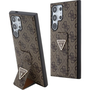 Guess GUHCS24LPGS4TDW S24 Ultra S928 Barna Keménytok Grip Stand 4G Triangle Strass