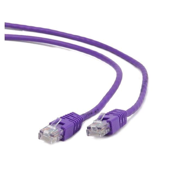 Cablu UTP GEMBIRD Cat5e, cupru-aluminiu, 1 m, violet, AWG26, PP12-1M/V