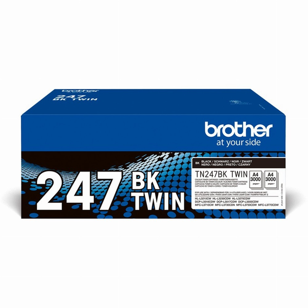 Brother TN-247BKTWIN tonerpatron 2 stk Original Sort