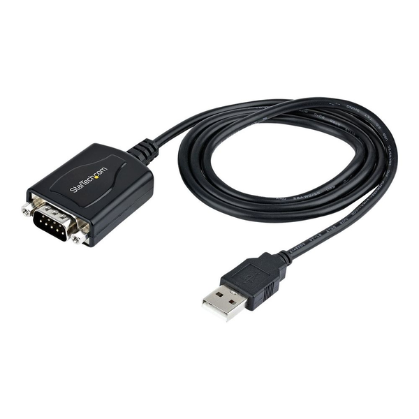 StarTech.com 1P3FPC-USB-SERIAL kabel kønsskifter DB-9 USB Type-A (4 pin) USB 2.0 Sort