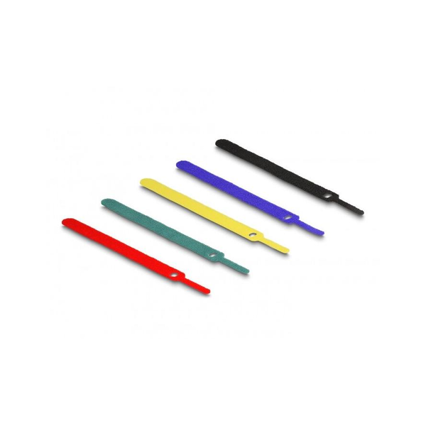 DELOCK Klett-Kabelbinder L 150 x B 12mm farbig Set 10 Stk.