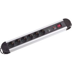 STECKDOSENLEISTE 6-FACH-ALU-2M UEBERSPANNUNGSSCHUTZ