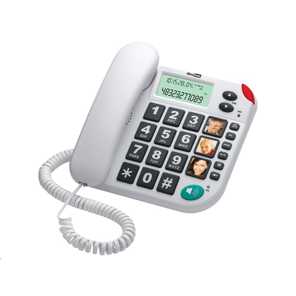 Maxcom KXT480BI telefon nagy gombokkal fehér