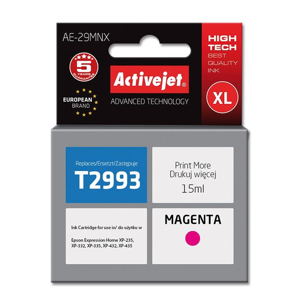 Inkoust ActiveJet AE-29MNX pro Epson červený (magenta)