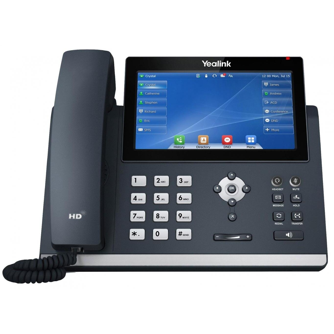 Yealink SIP-T48U IP telefon Szürke LED Wi-Fi (SIP T4 (U) Series T48U PoE)