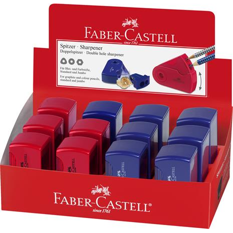 Faber-Castell Hegyező display, kétlyukú, 2 tartályos, , vegyes színek (TFC182701) (TFC182701)