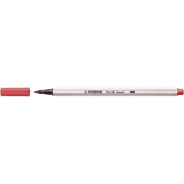 STABILO Pen 68 brush filtpen Rød 1 stk