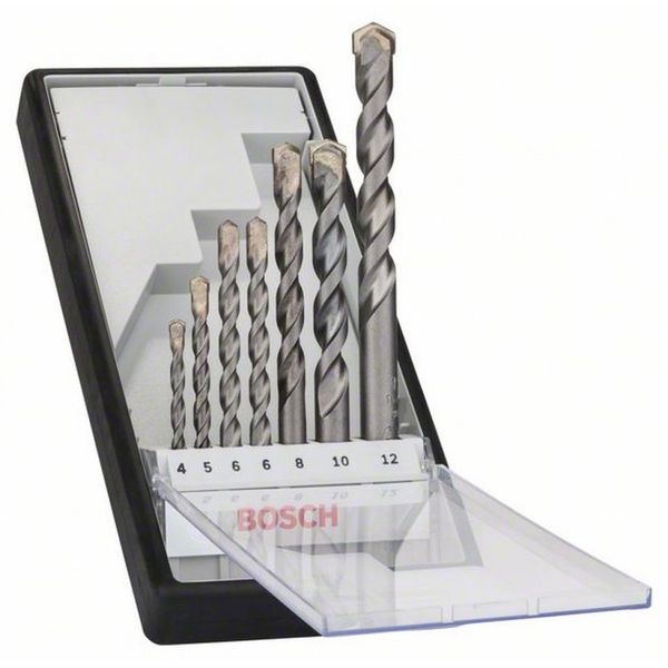 Комплект свредла за бетон Bosch Robust Line CYL-3 от 7 части, 4-12 мм