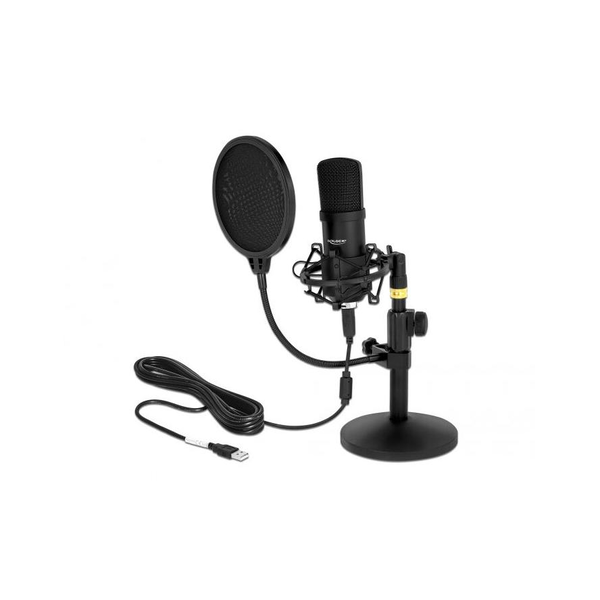 Delock 66300 Professional Condenser gaming mikrofon fekete