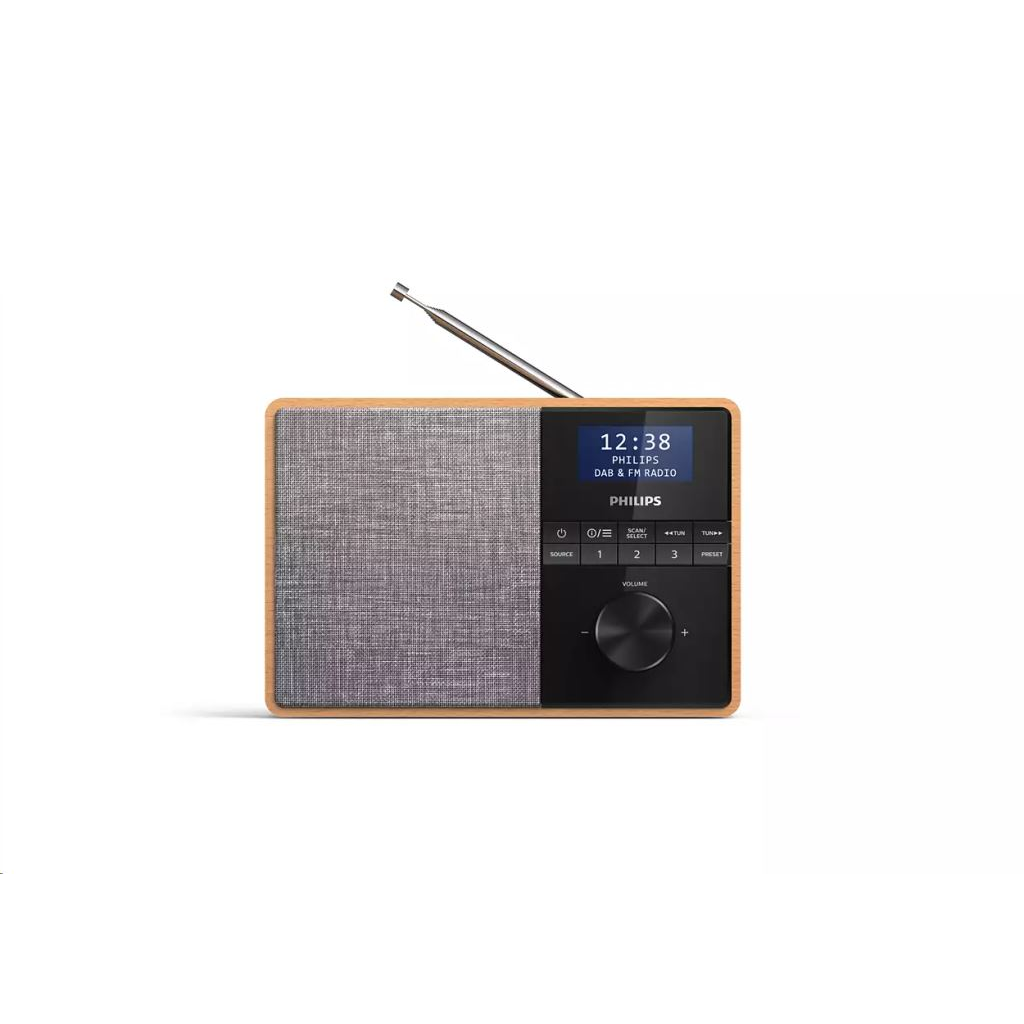 Philips TAR5505/10 rádio Cestovné Digitálny Čierna, Šedá, Drevo (TAR5505/10)