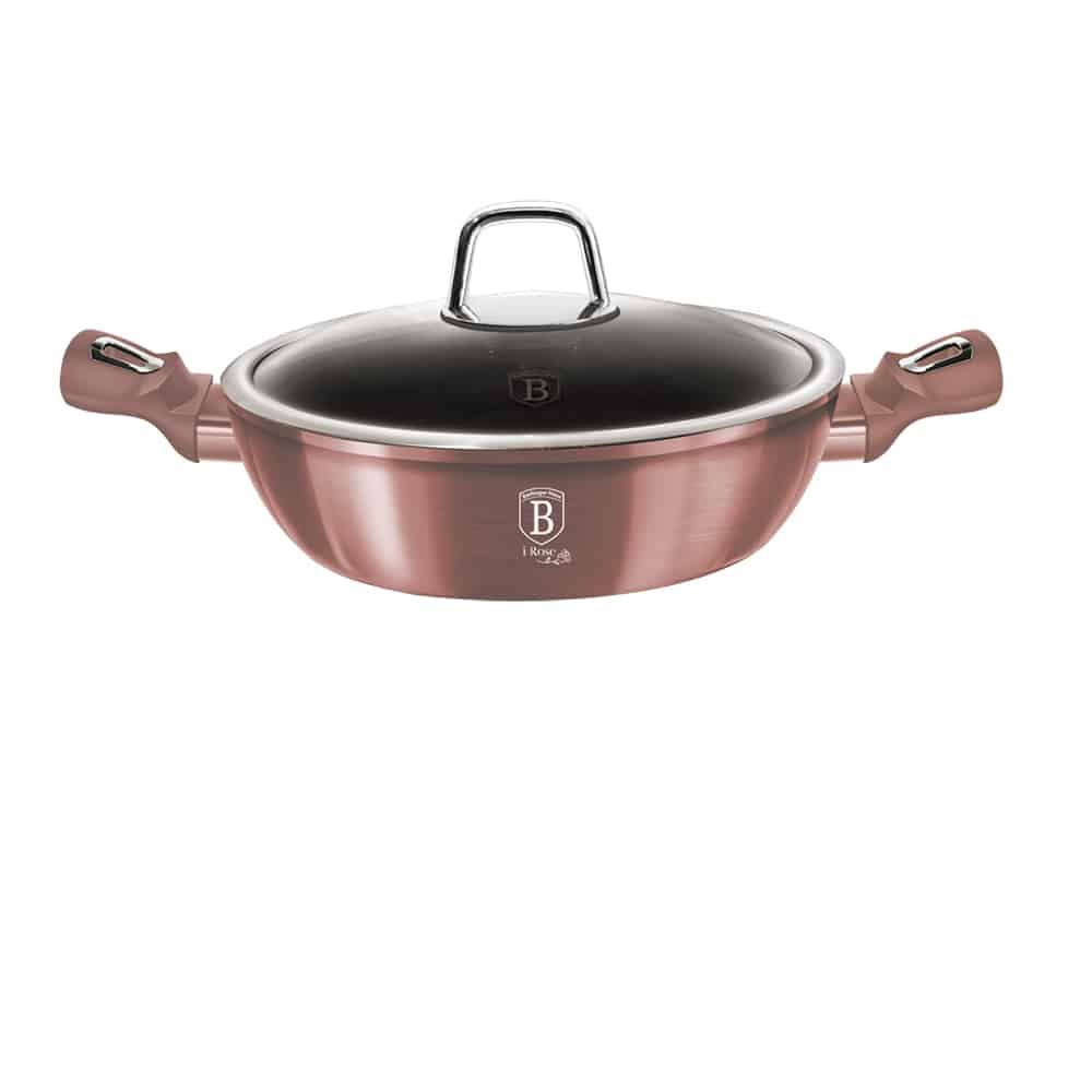 Berlinger Haus I-Rose Collection alacsony lábas fedővel 3,8 liter (BH/6037) (BH/6037)