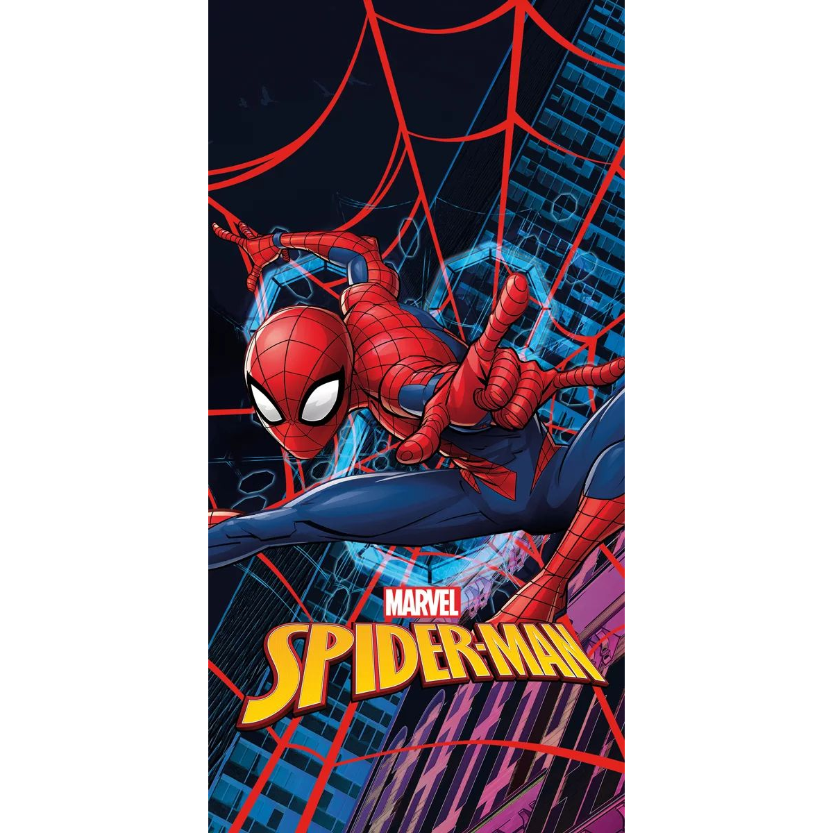 Halantex Pókember: Gyerek Pamut fürdőlepedő 70 x 140 cm (218T)