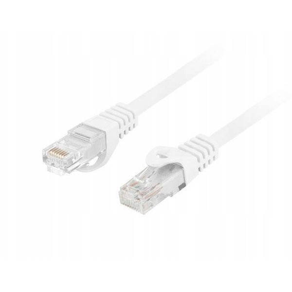 Patchcord Lanberg UTP kat.6 0,5 m LSZH CU fluke passed biely