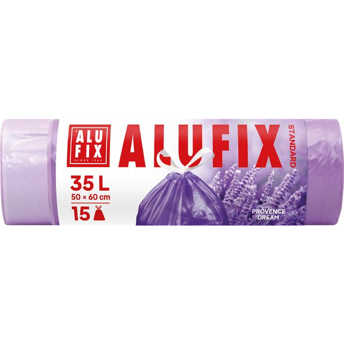 ALUFIX Standard, összehúzható, levendula illat, 35 l, 15 darab (BS-AX-669619)