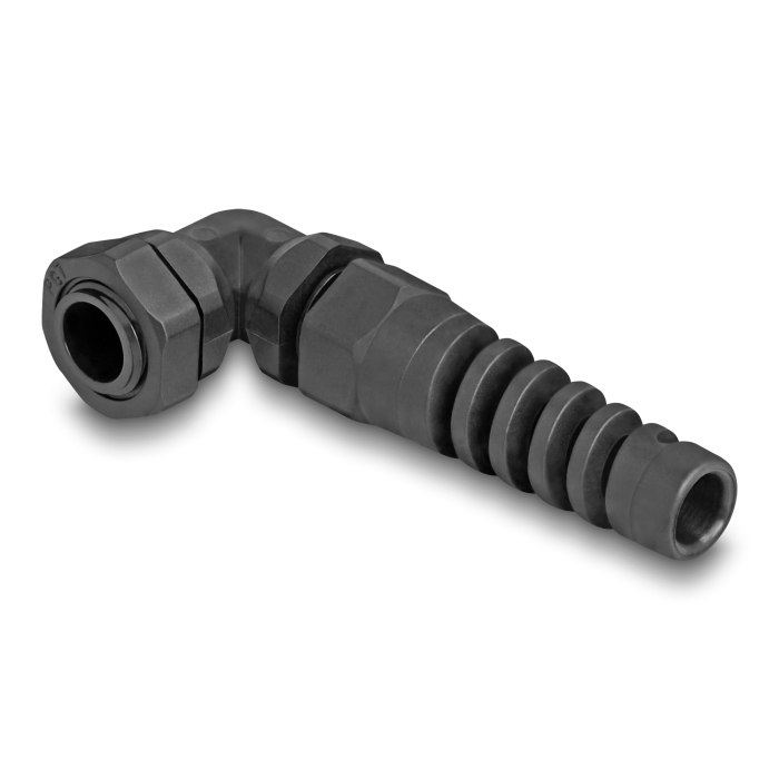 Delock Kábel tömszelence PG7 90 hajlított feszültség mentesítős fekete (60499) (60499)