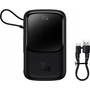 Външна батерия Baseus Qpow Pro, Overseas Edition, 10000mAh, 20W, вграден Lightning кабел, 1xUSB, 1xUSB-C, 1xUSB Lightning, QC, PD, FCP, SCP, дисплей, USB към USB-C кабел включен, черен