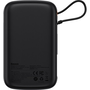 Външна батерия Baseus Qpow Pro, Overseas Edition, 10000mAh, 20W, вграден Lightning кабел, 1xUSB, 1xUSB-C, 1xUSB Lightning, QC, PD, FCP, SCP, дисплей, USB към USB-C кабел включен, черен