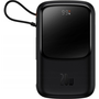 Външна батерия Baseus Qpow Pro, Overseas Edition, 10000mAh, 20W, вграден Lightning кабел, 1xUSB, 1xUSB-C, 1xUSB Lightning, QC, PD, FCP, SCP, дисплей, USB към USB-C кабел включен, черен