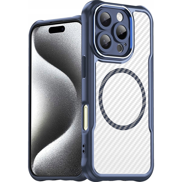 Leading Series Magsafe-Kompatibilis Tok iPhone 16 Pro Max - Kék