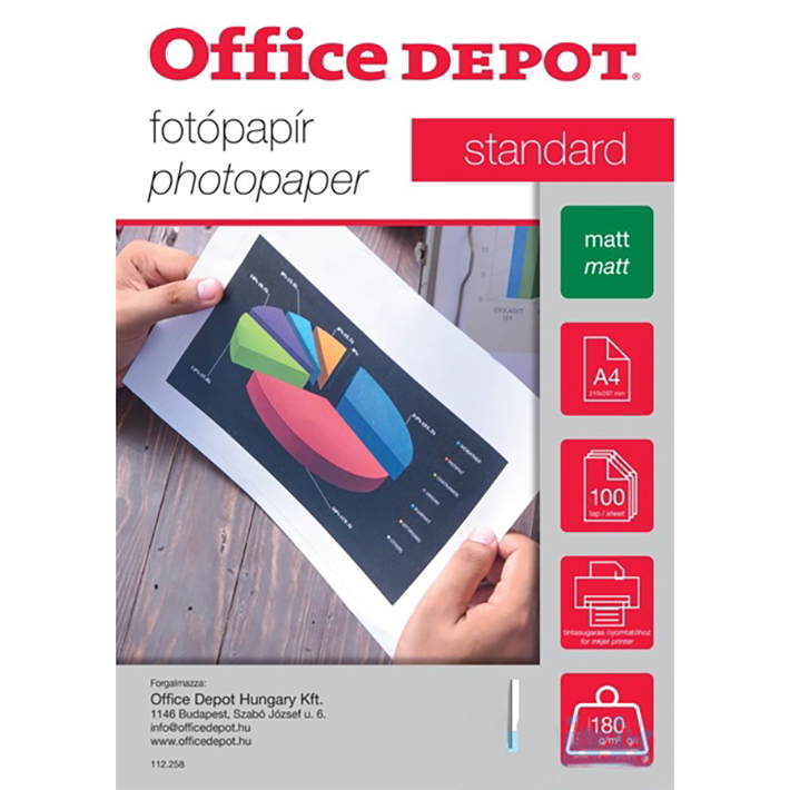 Office Depot OD112258 Standard A4 matt fotópapír (100 db/csomag) (OD112258)