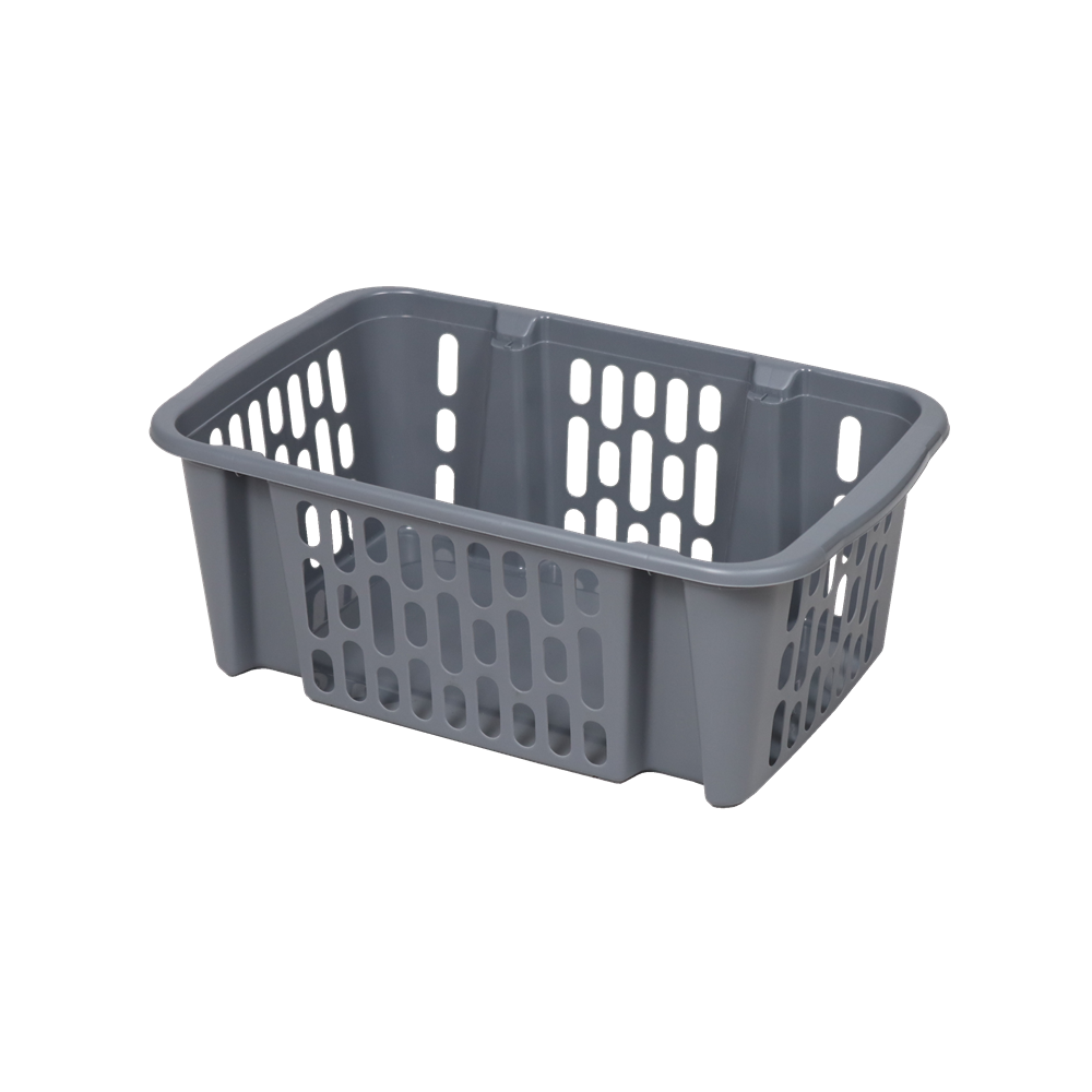 Flair 61634 Műanyag rakatolható kosár 15L - Sötétszürke (61634)