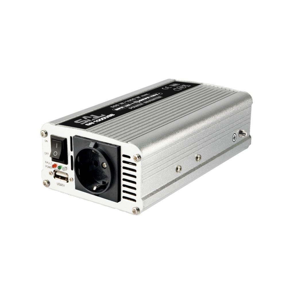 Somogyi Feszültségátalakító 500/1000W USB töltőaljzat (SAI 1000USB) (SAI 1000USB)
