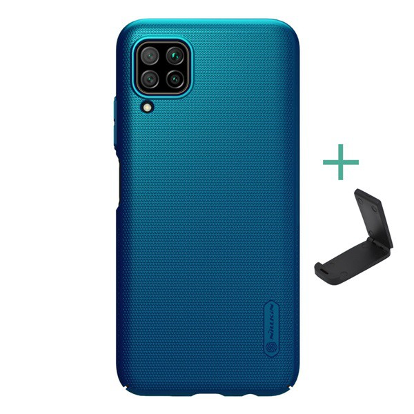 NILLKIN SUPER FROSTED műanyag telefonvédő (gumírozott, érdes felület + asztali tartó) SÖTÉTKÉK [Huawei P40 Lite 4G / Nova 6 SE]
