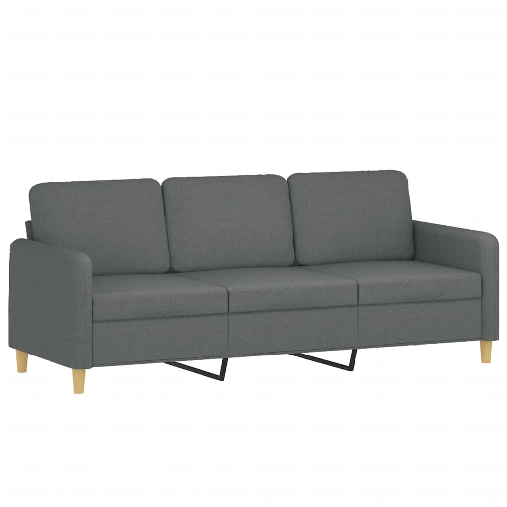 3 személyes sötétszürke szövet kanapé 180 cm (359487)