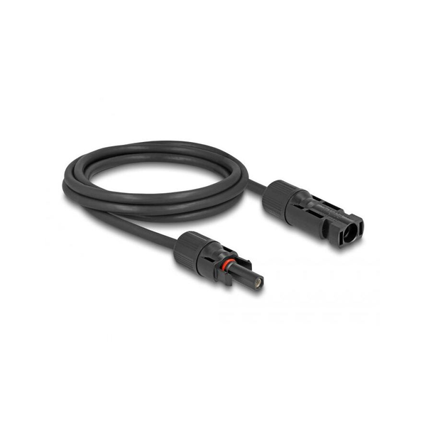 DELOCK  DL4 Solar Kabel 6 mm  Stecker zu Buchse 1 m schwarz