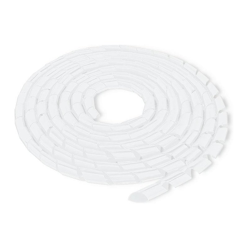 Qoltec 52262 Kábelszervező 14mm 10m Fehér (52262)