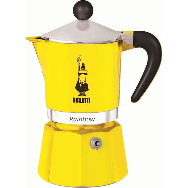 Bialetti Rainbow 1 személyes Kotyogós kávéfőző - Sárga