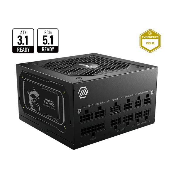 MSI 750W MAG A750GL PCIE5 80+ Gold Moduláris Tápegység