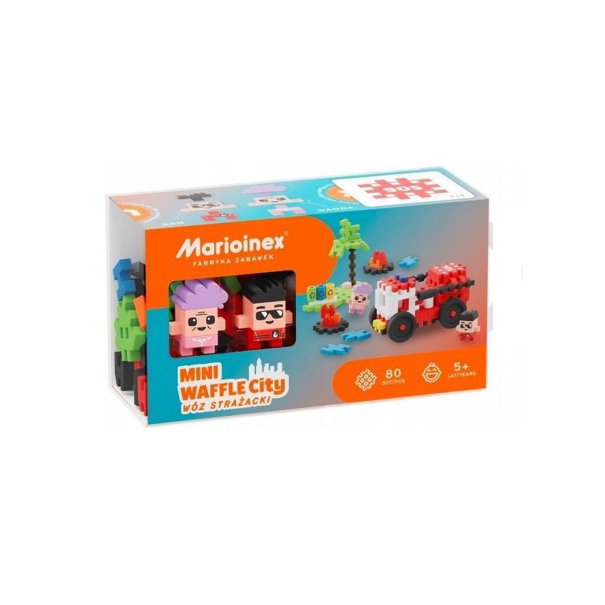 Marionex Mini Waffle City Tűzoltó autó 80 darabos építő készlet (903193)