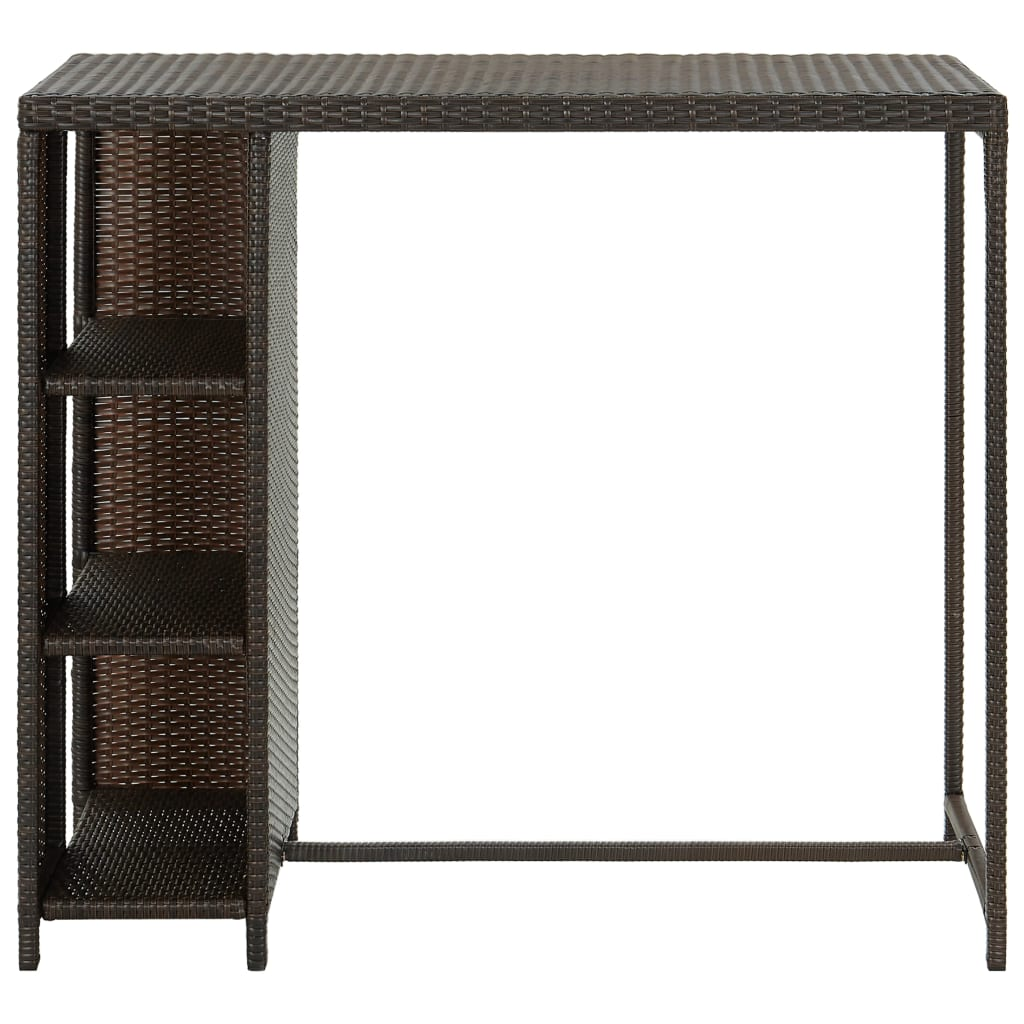 barna polyrattan kerti tárolóláda 120 x 60 x 110 cm (313475)