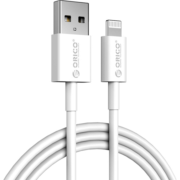 Kábel Orico USB - Apple Lightning 1 m biely