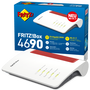 FRITZ!Box 4690 vezetéknélküli router Kétsávos (2,4 GHz / 5 GHz) Vörös, Fehér
